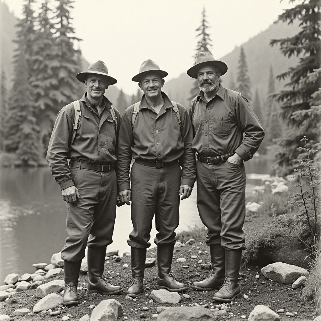 Company founders in early expedition